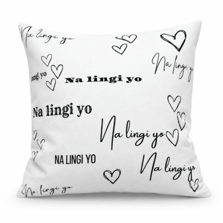 Coussin en Lin Na lingi Yo 45 x 45 cm